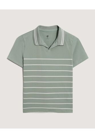 Polo  Infantil Niño Manga Corta Color Verde Marca Ostu #80110120 Ostu