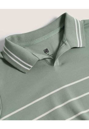 Polo  Infantil Niño Manga Corta Color Verde Marca Ostu #80110120