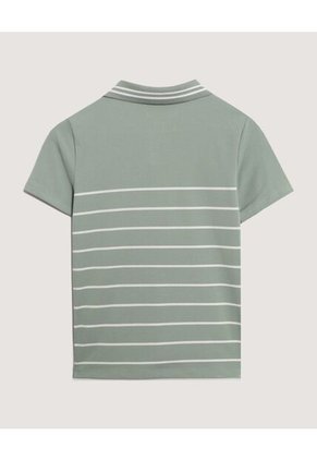 Polo  Infantil Niño Manga Corta Color Verde Marca Ostu #80110120