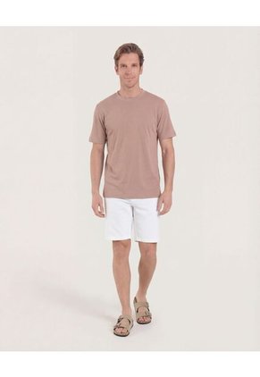 Bermuda  Para Hombre Regular Corto Color Beige Marca Ostu #60100485