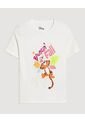 Camiseta  Infantil Niña Manga Corta Cuello Redondo Color Crema Marca Ostu #90090354 de Ostu