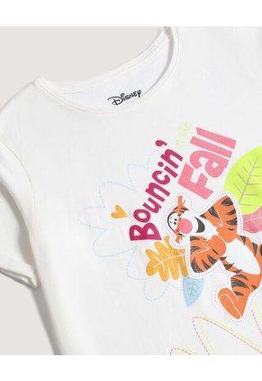 Camiseta  Infantil Niña Manga Corta Cuello Redondo Color Crema Marca Ostu #90090354