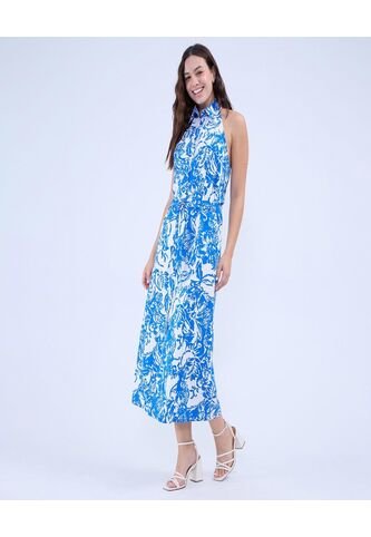 Vestido Para Mujer Manga Sisa Color Azul Rey Marca Ostu #40170295 Ostu