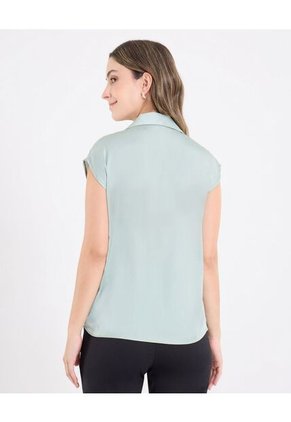 Camisa  Para Mujer Manga Corta Color Verde Marca Ostu #40010348