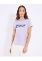 Camiseta  Para Mujer Manga Corta Cuello Redondo Color Lila Marca Ostu #40092615 de Ostu
