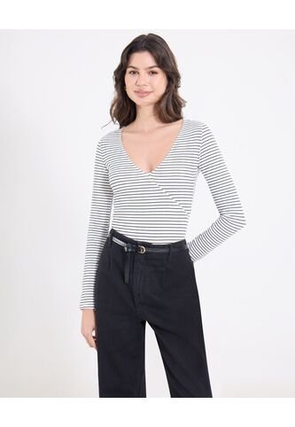 Body  Para Mujer Manga Larga Color Azul Marca Ostu #40200226 Ostu