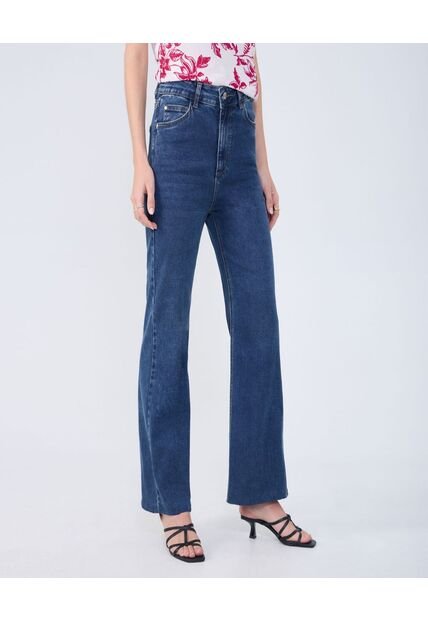 Jean Para Mujer Crop Flare Color Azul Medio Marca Ostu #40160465