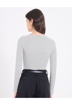 Body  Para Mujer Manga Larga Color Azul Marca Ostu #40200226