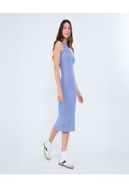 Vestido Para Mujer M/Sisa Largo Color Azul  Marca Ostu #40170301