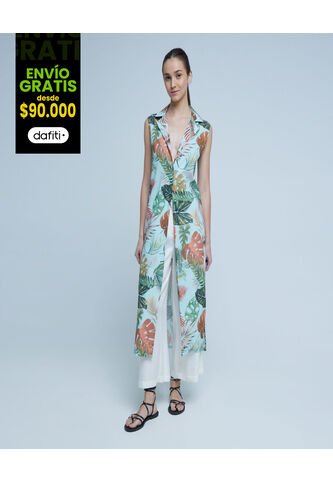 Chaqueta Para Mujer Kimono Color Verde  Marca Ostu #40080213 Ostu