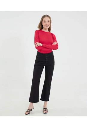 Camiseta Para Mujer Manga Larga Cuello Redondo Color Rojo Marca Ostu #40092477