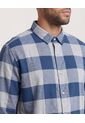 Camisa  Para Hombre Manga Larga Sin Bolsillo Cuello Casual M Color Gris Marca Ostu #60010873 de Ostu