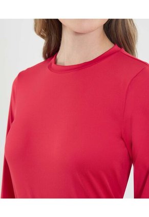 Camiseta Para Mujer Manga Larga Cuello Redondo Color Rojo Marca Ostu #40092477