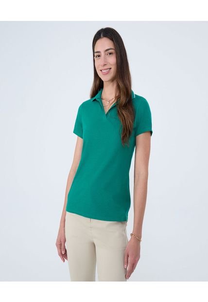 Polo Para Mujer Manga Corta Color Verde  Marca Ostu #40110172