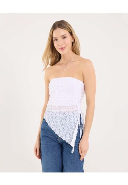 Blusa Para Mujer Manga Sisa Color Blanco Marca Ostu #40121194