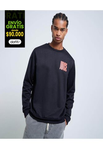 Buzo Para Hombre Cuello Redondo Color Negro Marca Ostu #60060377 Ostu