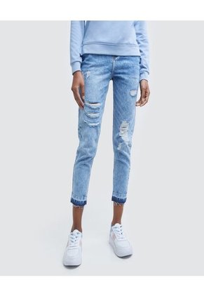 Jean Para Mujer Mom Color Azul  Marca Ostu #40160214