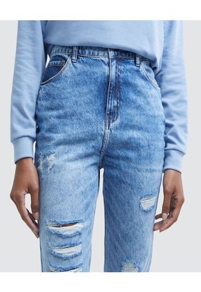 Jean Para Mujer Mom Color Azul  Marca Ostu #40160214