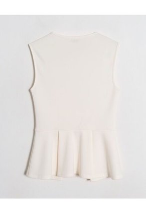 Camiseta  Para Mujer Manga Sisa Cuello Redondo Color Beige Marca Ostu #40092680