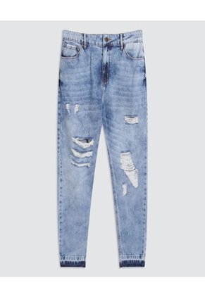 Jean Para Mujer Mom Color Azul  Marca Ostu #40160214