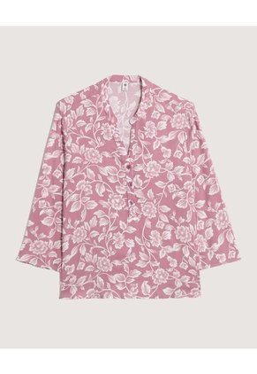 Blusa  Para Mujer Manga 3/4 Color Morado Marca Ostu #40121230