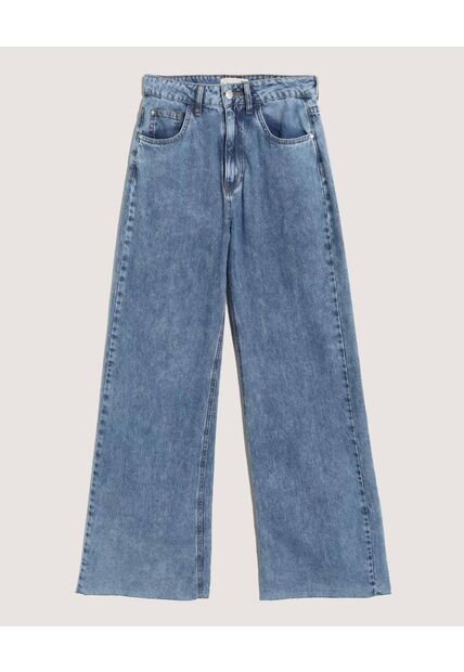 Jean  Para Mujer Wide-Leg Color Azul Marca Ostu #40160655