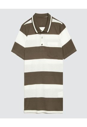 Polo Para Hombre Cuello Tejido Con Bolsillo Color Verde  Marca Ostu #60110682