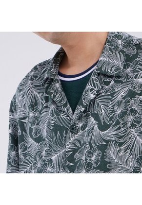 Camisa Para Hombre Manga Corta Sin Bolsillo Color Verde  Marca Ostu #60010570