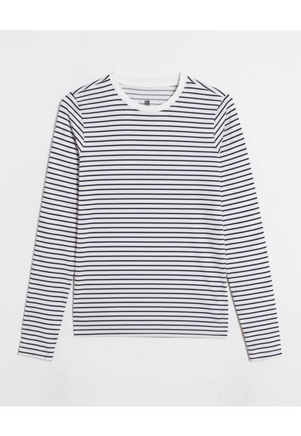 Camiseta  Para Mujer Manga Larga Cuello Redondo Color Azul Marca Ostu #40092677