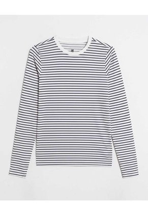 Camiseta  Para Mujer Manga Larga Cuello Redondo Color Azul Marca Ostu #40092677