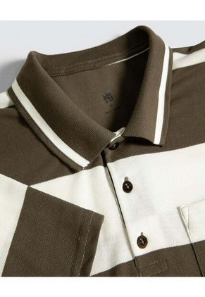 Polo Para Hombre Cuello Tejido Con Bolsillo Color Verde  Marca Ostu #60110682