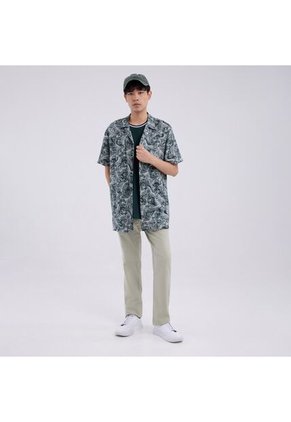 Camisa Para Hombre Manga Corta Sin Bolsillo Color Verde  Marca Ostu #60010570