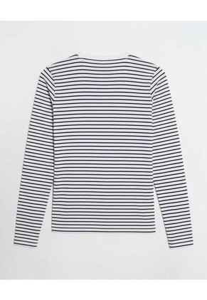 Camiseta  Para Mujer Manga Larga Cuello Redondo Color Azul Marca Ostu #40092677