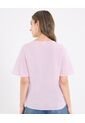 Blusa  Para Mujer Manga Corta Color Rosa Marca Ostu #40121248 de Ostu