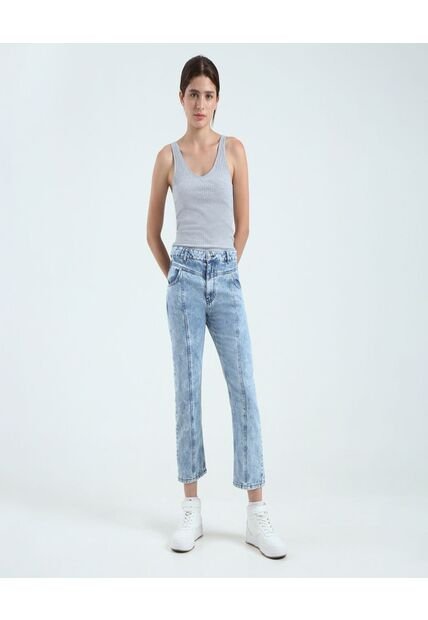 Jean Para Mujer Straight Color Azul  Marca Ostu #40160374