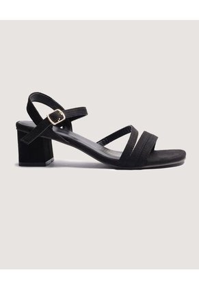 Sandalias Para Mujer Tacon Color Negro Marca Ostu #40690019