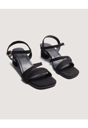 Sandalias Para Mujer Tacon Color Negro Marca Ostu #40690019