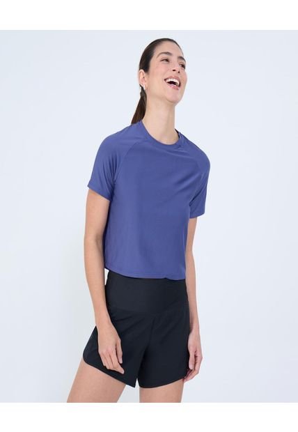 Camiseta Para Mujer Manga Corta Color Azul  Marca Ostu #40092288
