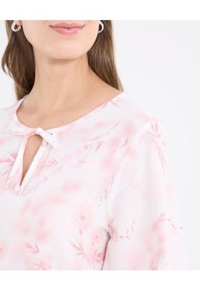 Blusa Para Mujer Manga Corta Color Rosa Marca Ostu #40121249