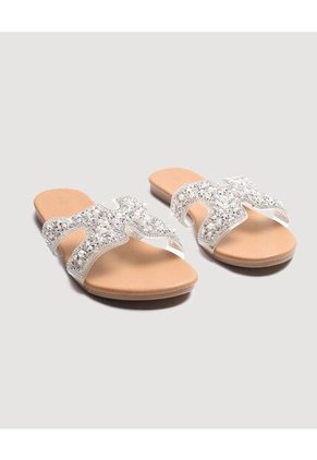 Sandalias Para Mujer Sandalia Color Plata Marca Ostu #40690018