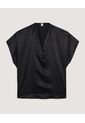 Blusa  Para Mujer Manga Corta Color Negro Marca Ostu #40121107 de Ostu