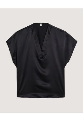 Blusa Para Mujer Manga Corta Color Negro Marca Ostu #40121107