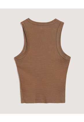 Camiseta Para Mujer Manga Sisa Cuello Redondo Color Café Marca Ostu #40092556