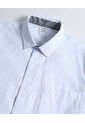 Camisa  Para Hombre Manga Corta Con Bolsillo Cuello Casual M Color Blanco Marca Ostu #60010892 de Ostu