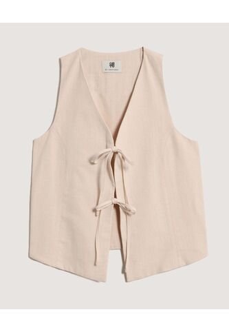 Chaleco  Para Mujer Plano Color Beige Marca Ostu #40250029 Ostu