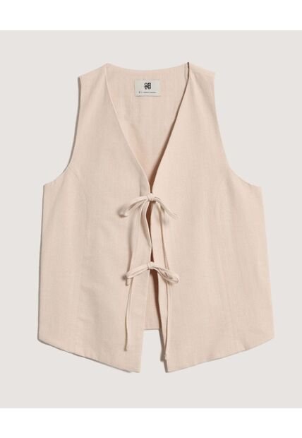 Chaleco  Para Mujer Plano Color Beige Marca Ostu #40250029