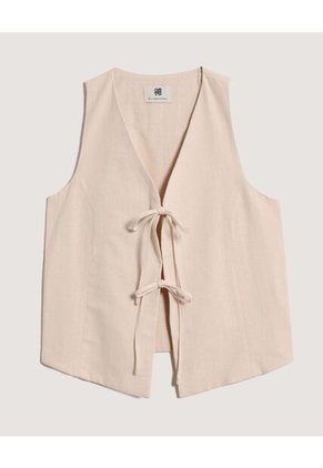 Chaleco  Para Mujer Plano Color Beige Marca Ostu #40250029