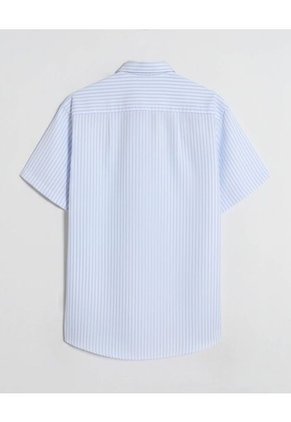 Camisa  Para Hombre Manga Corta Con Bolsillo Cuello Casual M Color Blanco Marca Ostu #60010892