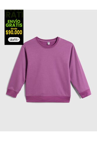 Buzo Para Niña Cuello Redondo Color Morado Marca Ostu #90060107 Ostu