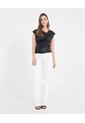 Camiseta  Para Mujer Manga Corta Cuello Redondo Color Negro Marca Ostu #40092788 de Ostu